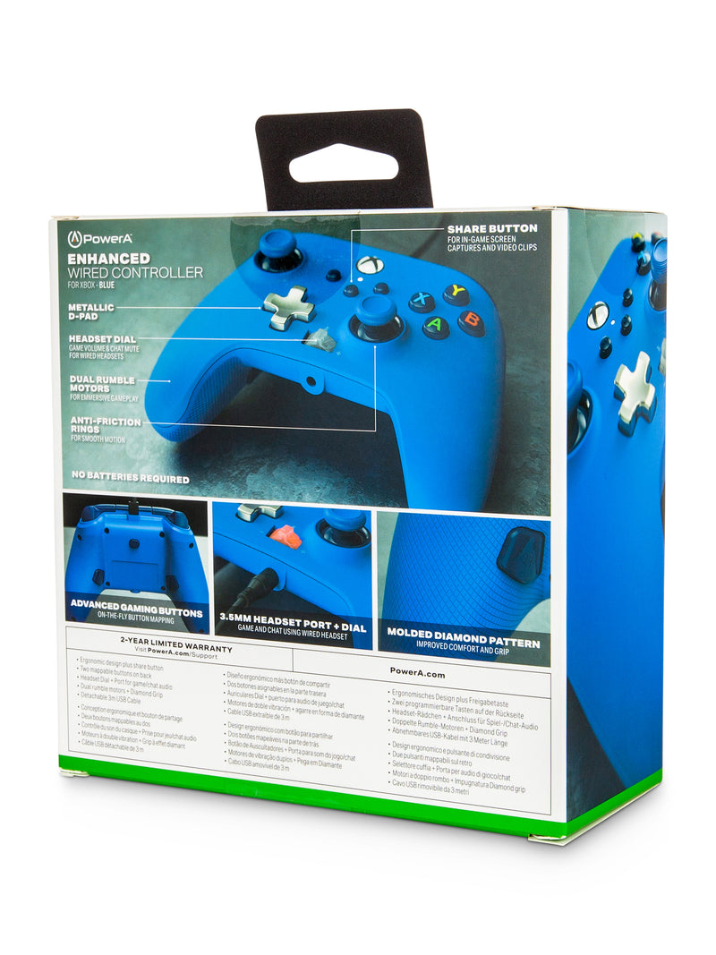 PowerA Enhanced Wired Controller for Xbox Series X|S - Blue, Officially  Licensed for Xbox